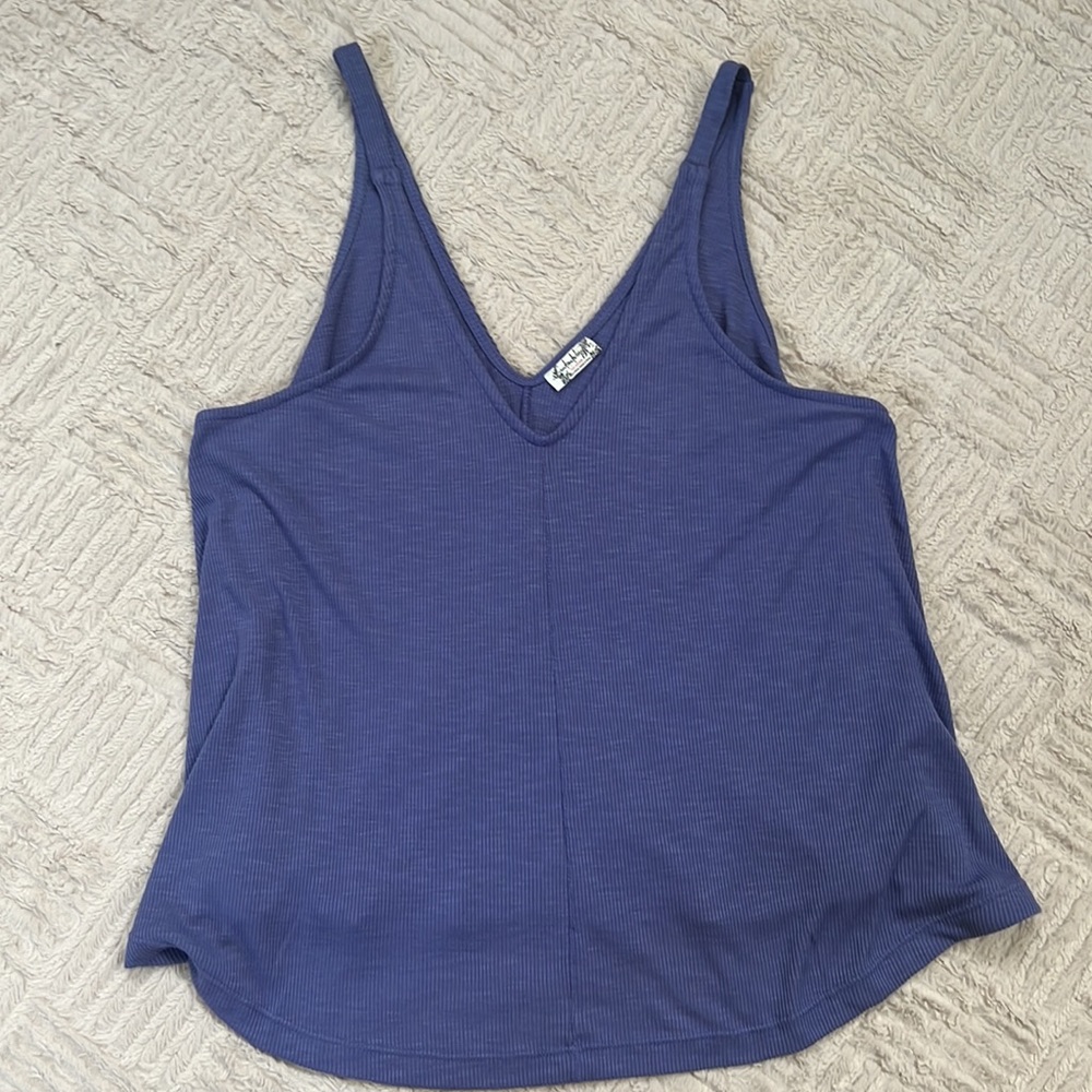 Free People Intimately Dani ribbed tank top in color dusty iris Size Small NWOT